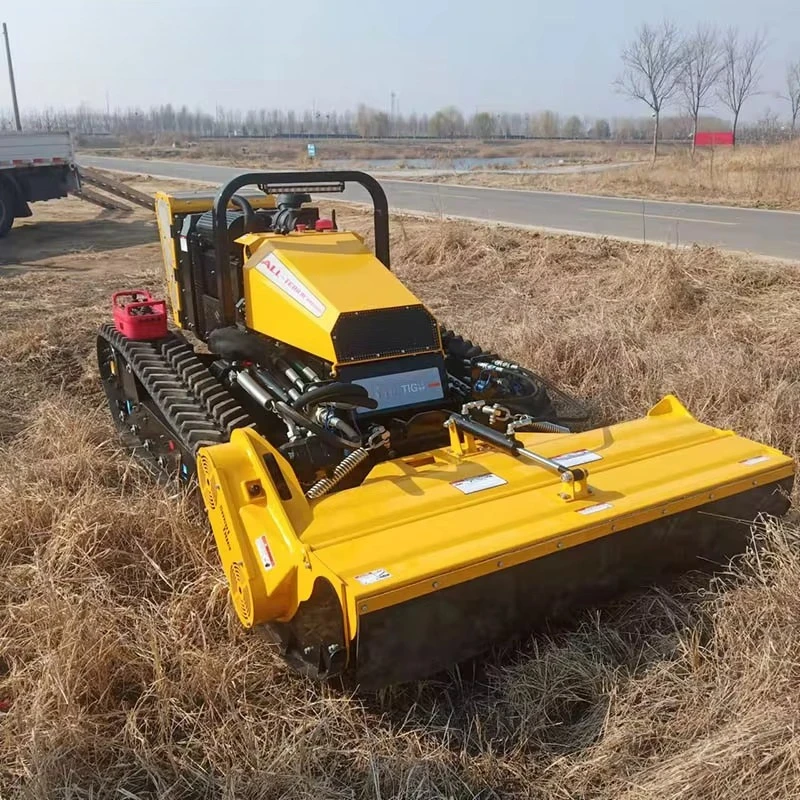 Smart Crawler Remote Control Lawn Mower Electric Autonomous Shredder Hillside Land Reclamation Yard Farm Brush Cutting Machine