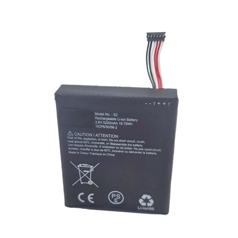 100% nueva batería de repuesto S2 de alta calidad 3,8 V 5200mAh para timbre de vídeo de segunda generación (versión de 6 pines solamente)
