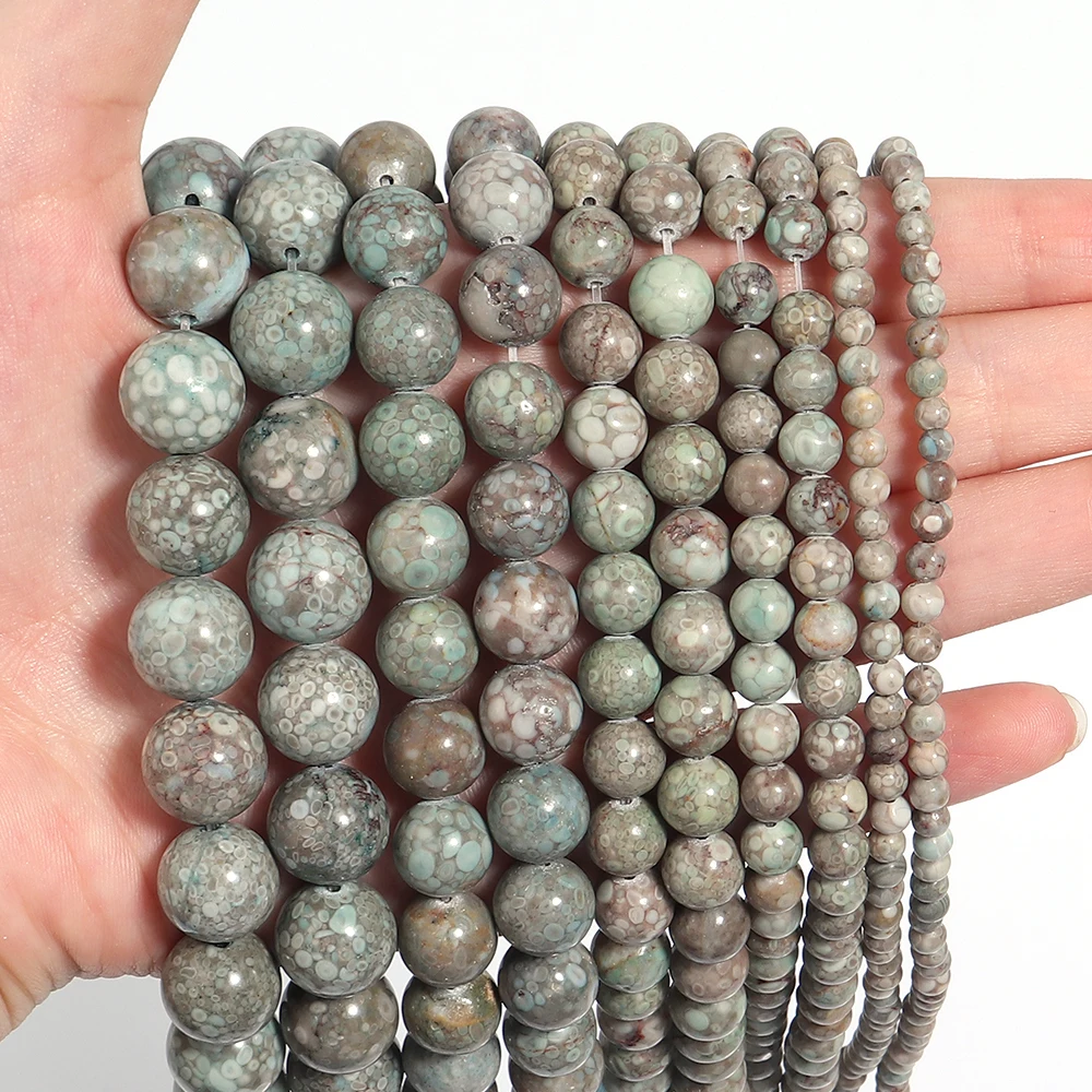 1 strand/Lot Natural Maifan Stone Beads Round Jades Loose Spacer Bead for Jewelry Making DIY Bracelet Necklace Accessories