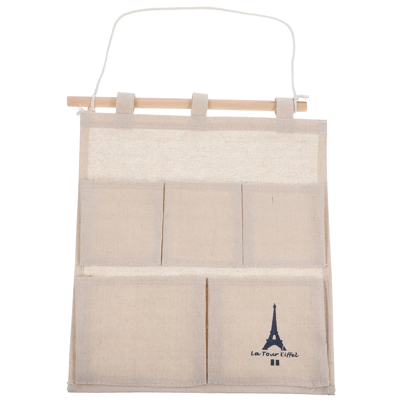 

Wall Hanging Storage Bag Cotton Linen Material Multi Pockets Room ganizer Bedroom Kitchen Bathroom Wardrobe Clothes Rail Easy