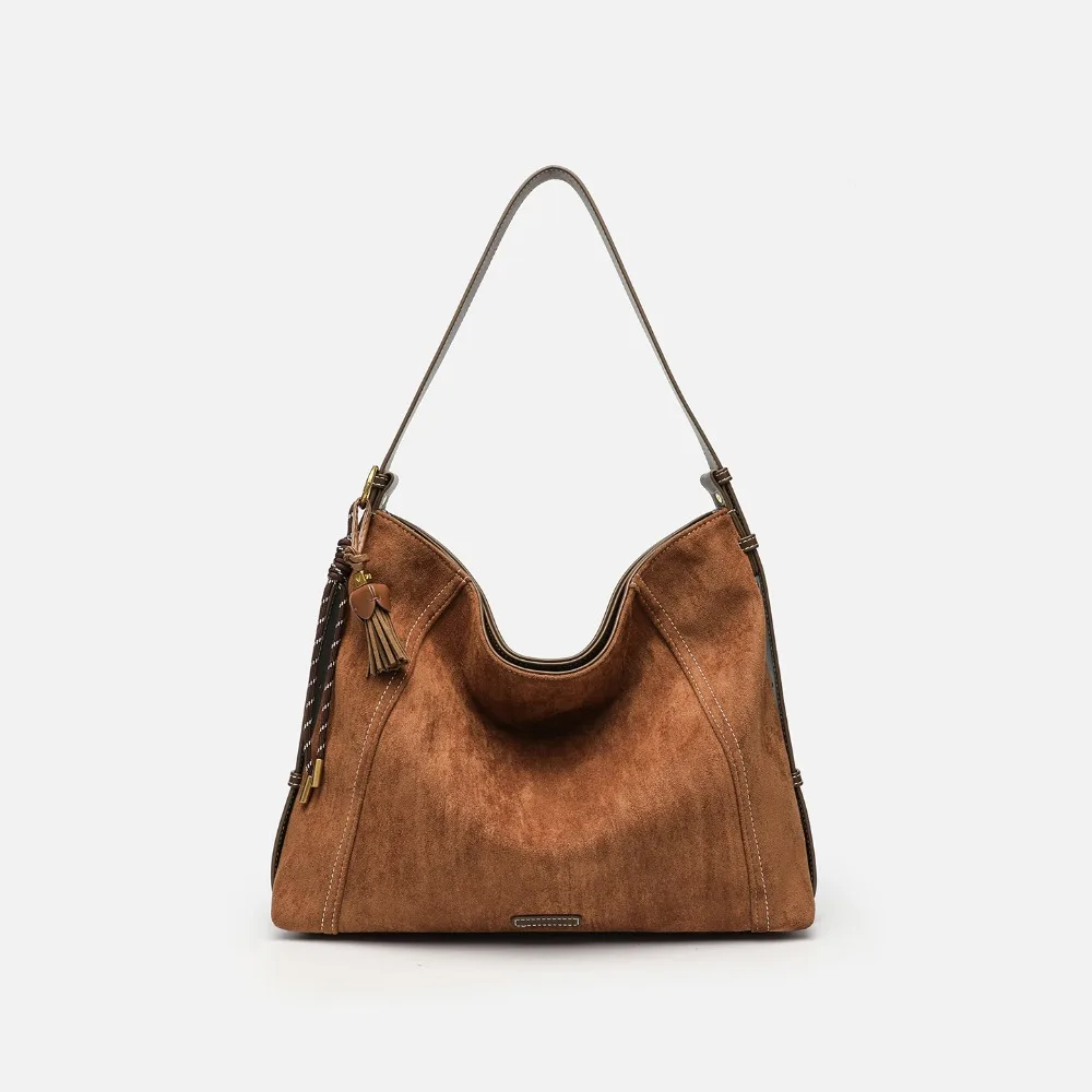 

Women Simple Lazy Style Vintage Suede Tote Bag Hobo Bag Casual Shoulder Crossbody Bag New Arrival Versatile Hot Sale