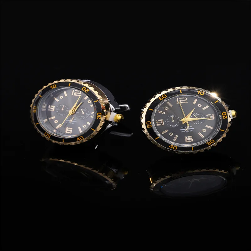 Fashion Watch Cufflinks Cuff-link Luxurious Men's Suits French Shirt Cuff Buttons Business Wedding Father's Day Gifts