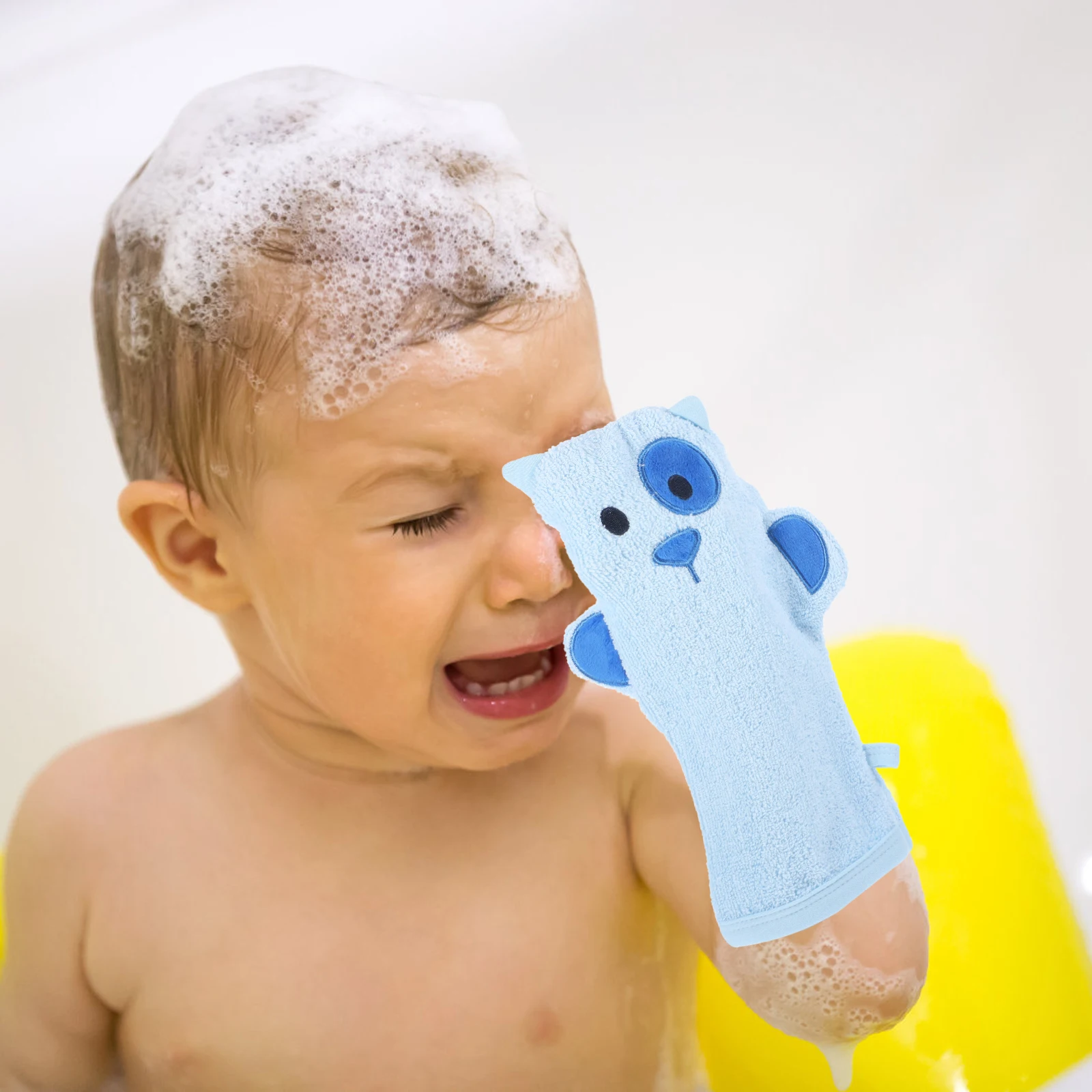 2 قطعة شكل الحيوان قفازات التقشير للأطفال عالية الجودة قفازات حمام الجسم تنظيف أداة قابلة لإعادة الاستخدام قفازات الاستحمام للأطفال الطفل