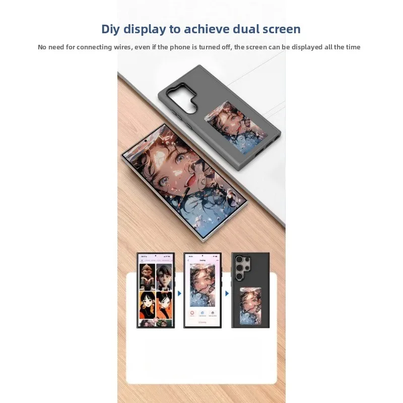 DIY E-ink Screen NFC Four Colors AI Phone Case for Samsung Galaxy S24 S23Ultra DIY Photo Anime Characters Protector Cover - Image 5