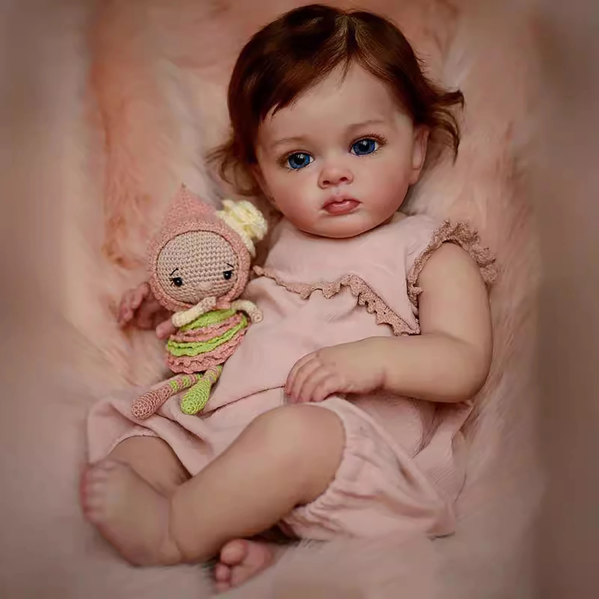 

22/24 Inch Soft Vinyl Reborn Doll 3D Artificial Painted Bionic Baby Toy W-211 Girl Doll Doll Vinyl Doll