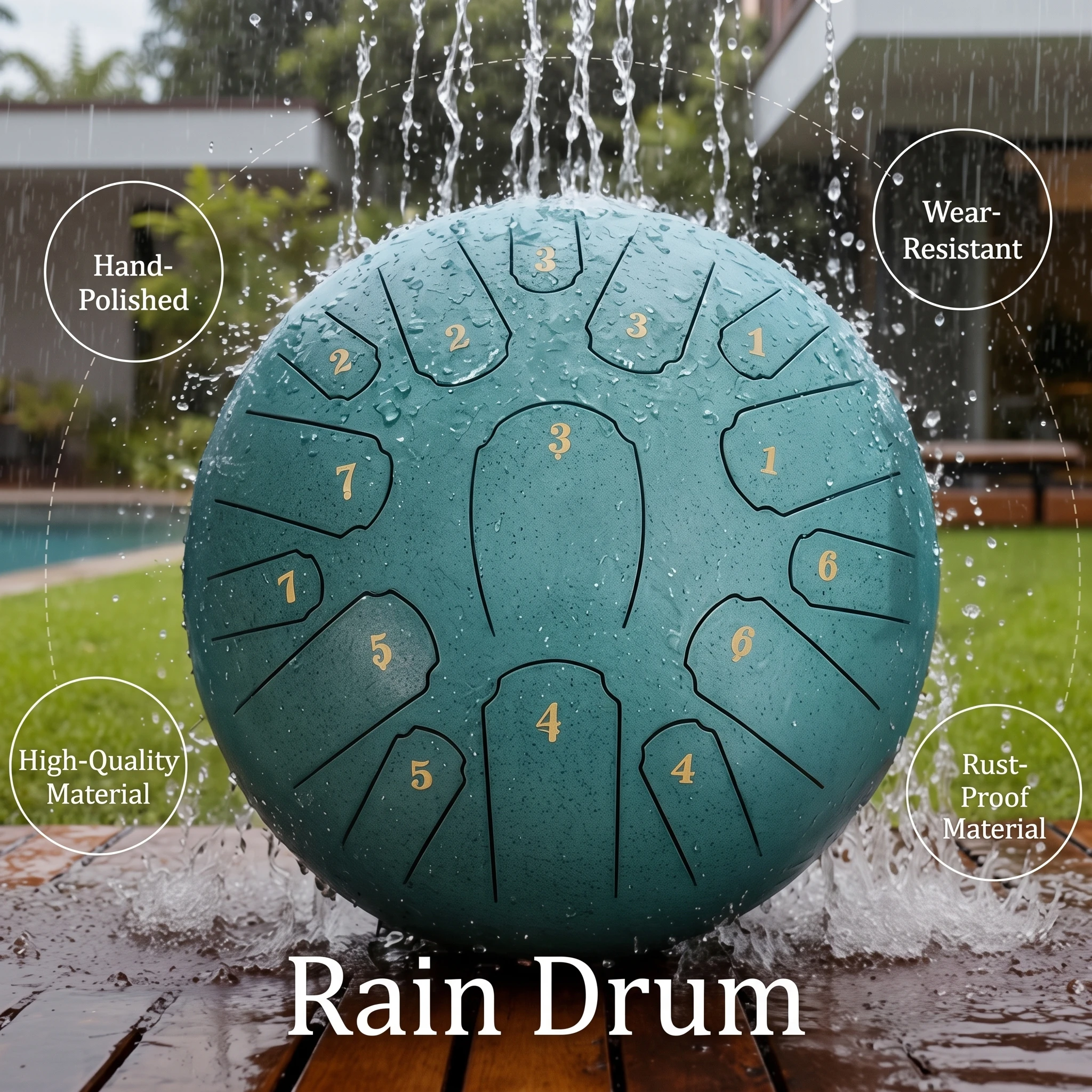 Tongue Drum Steel - Steel Tongue Drum Western Percussion Instrument