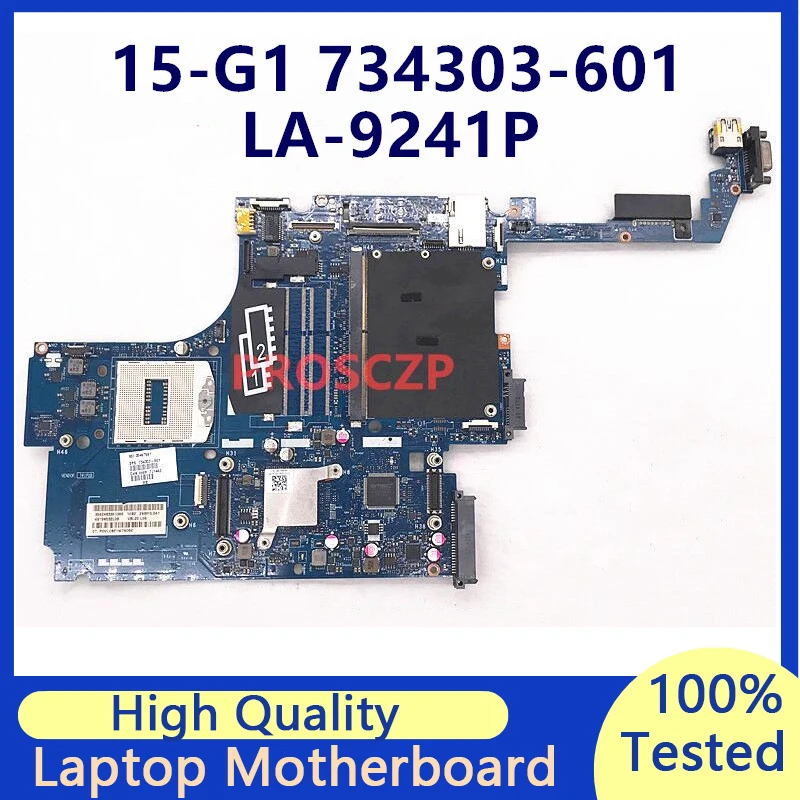 

734303-601 734303-501 734303-001 Mainboard For HP ZBook 15 G1 15-G1 Laptop Motherboard LA-9241P QM87 DDR3 100% Fully Tested Good