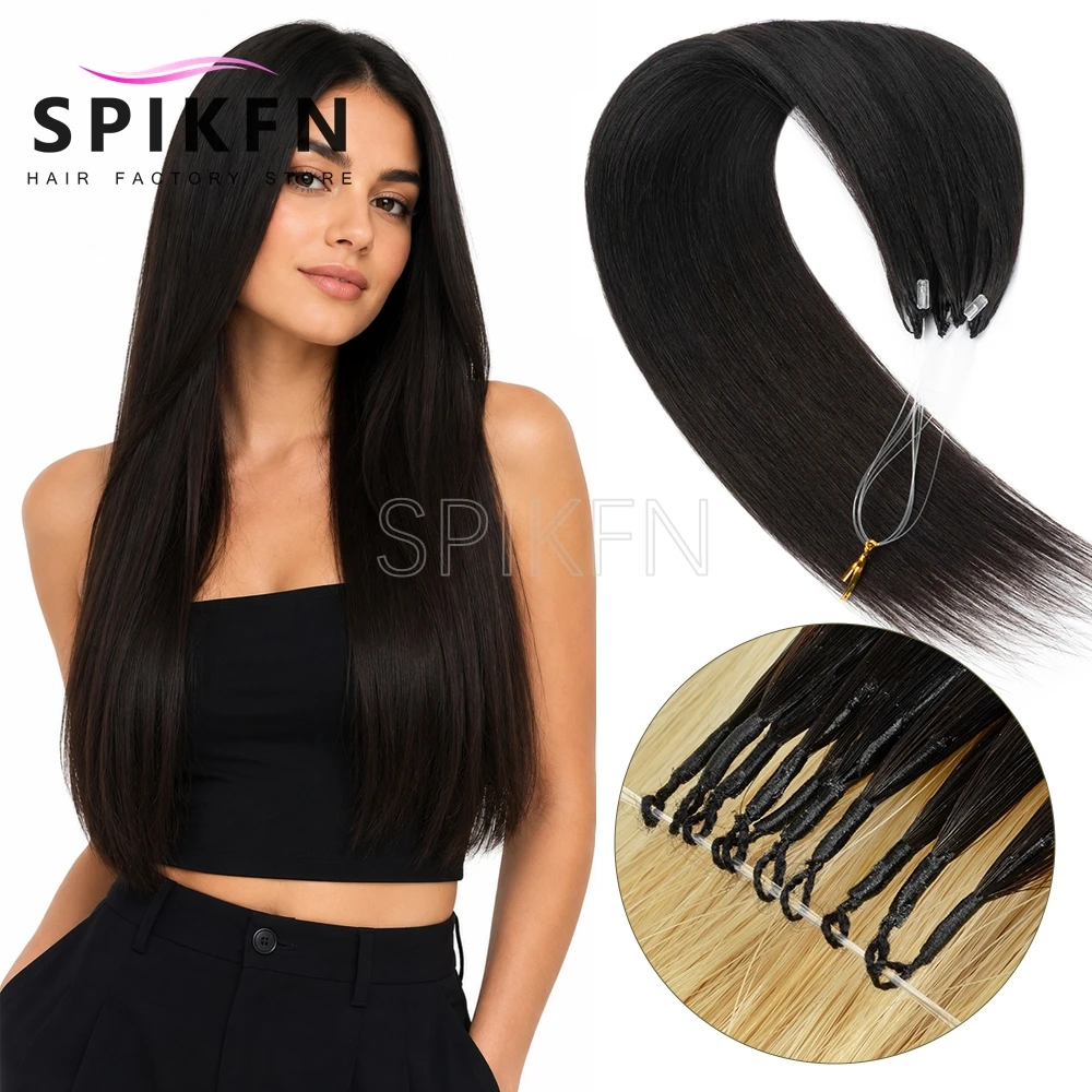3rd Generation Feather Human Hair Extensions 12 16 20 Inch 30g 50 Strands Per Pack Invisible Micro Tip Real Human Hair For Salon