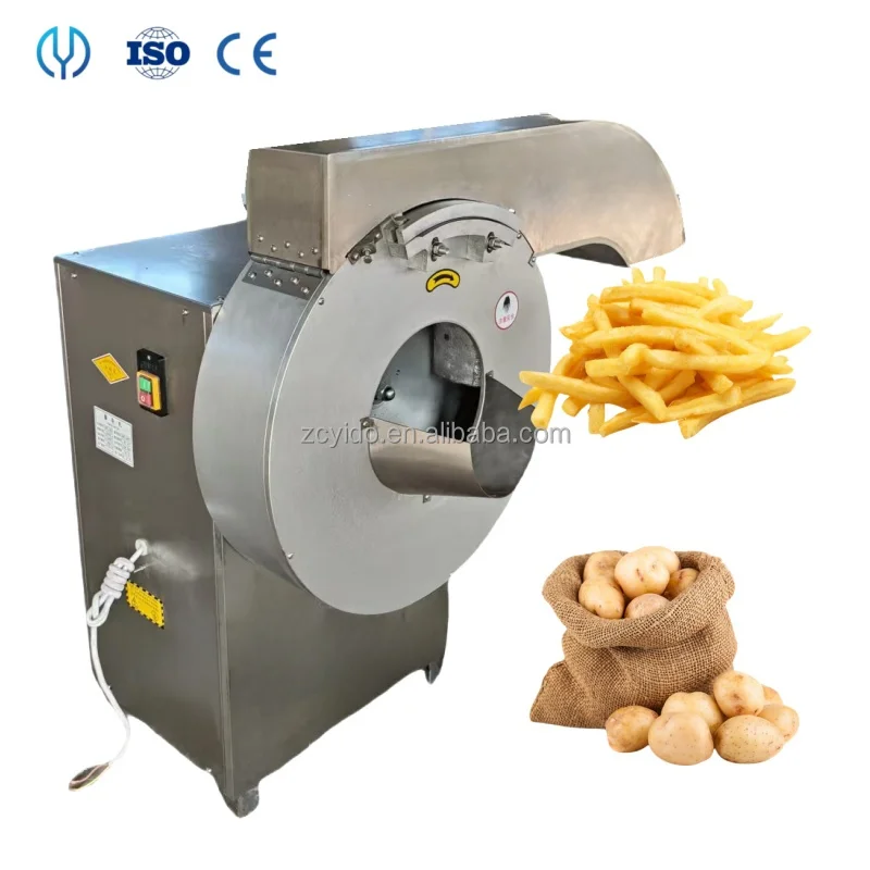 

Industrial Electric French Fry Cutter Machine Cassava Carrot Sweet Potato Chips New Condition For Fruit Cutting
