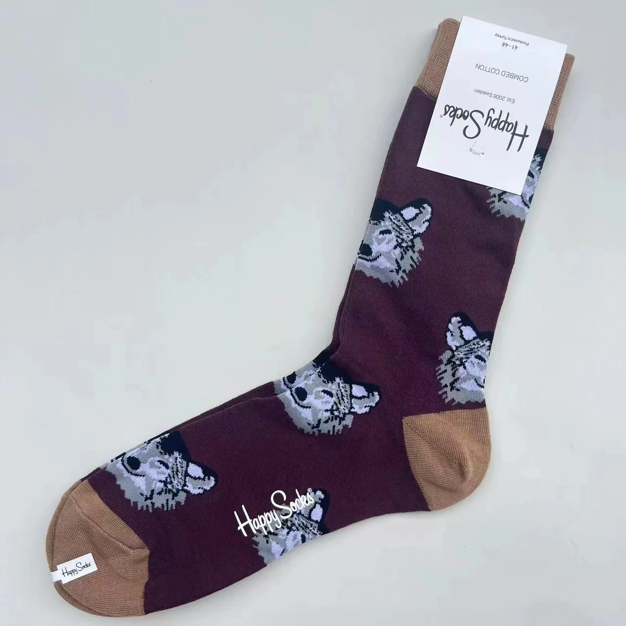 Happy Socks Mid-tube sokken voor heren Vier seizoenen puur katoen Klassieke sokken MAAT 41-46