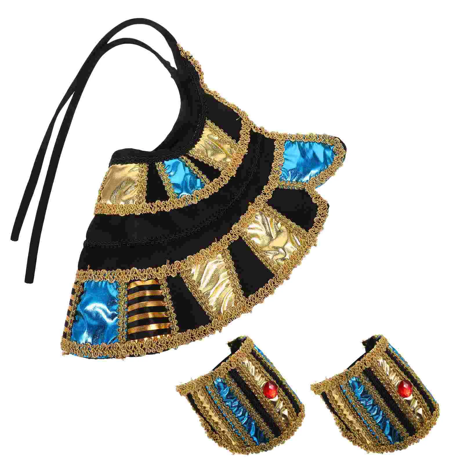 Acessórios de roupas egípcias ouro mini saia vestuário halloween prop pulseira cosplay cinto