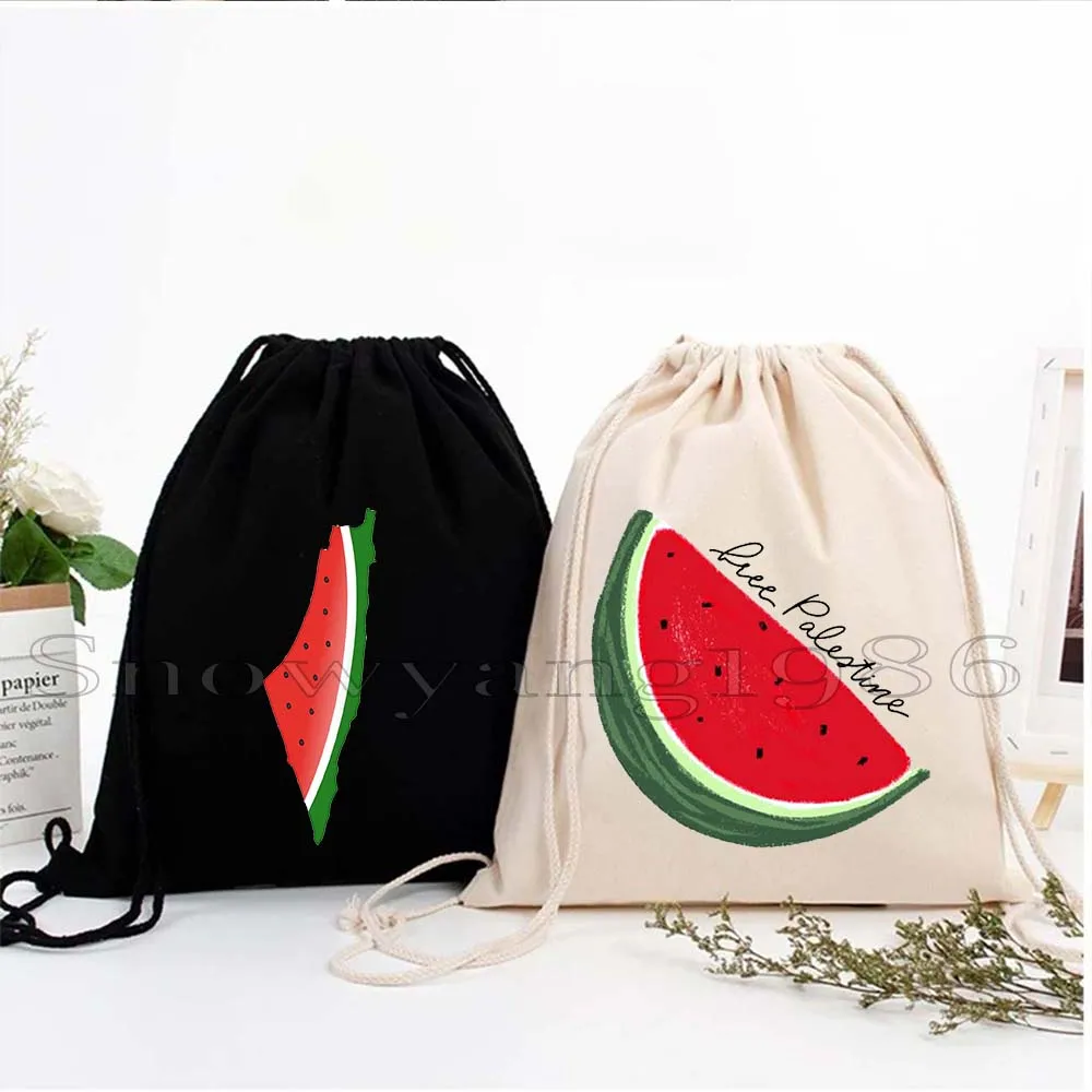 

Милые кавайные арбузные художественные картины, арабские подарки, Аль Aqsa, мечеть, холст, рюкзак на шнурке, спортивный тренажерный зал, рюкзак для йоги, сумки на шнурке