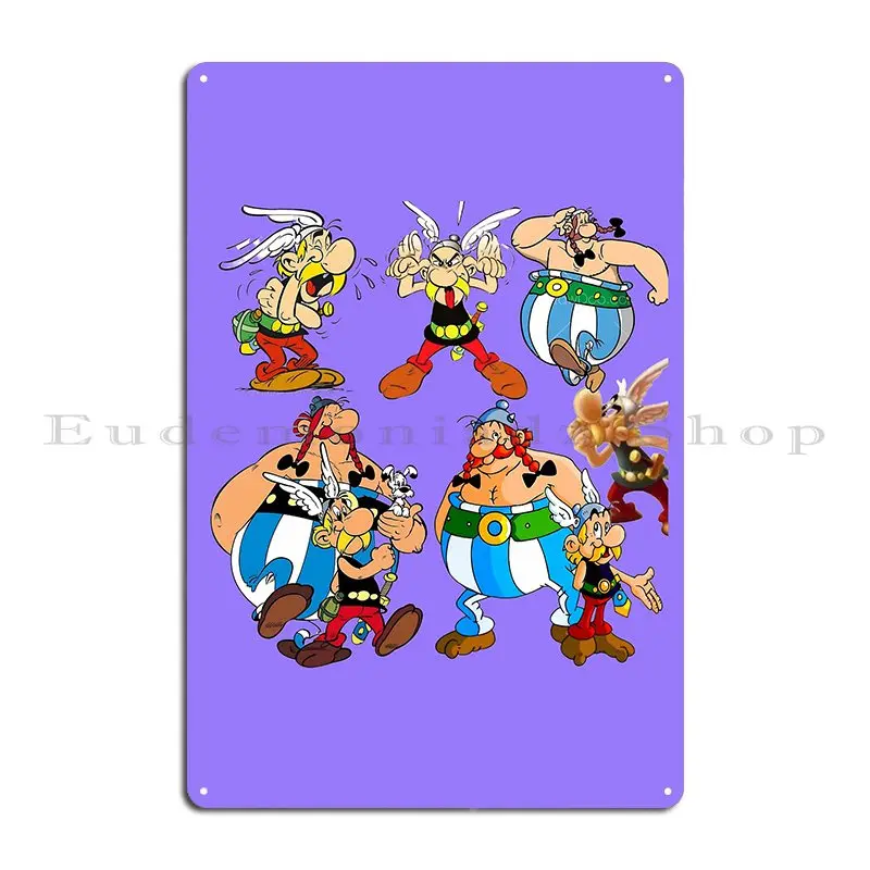 Asterix Metal Plaque Poster Bar Cave Cinema Designer Designing Tin Sign Poster