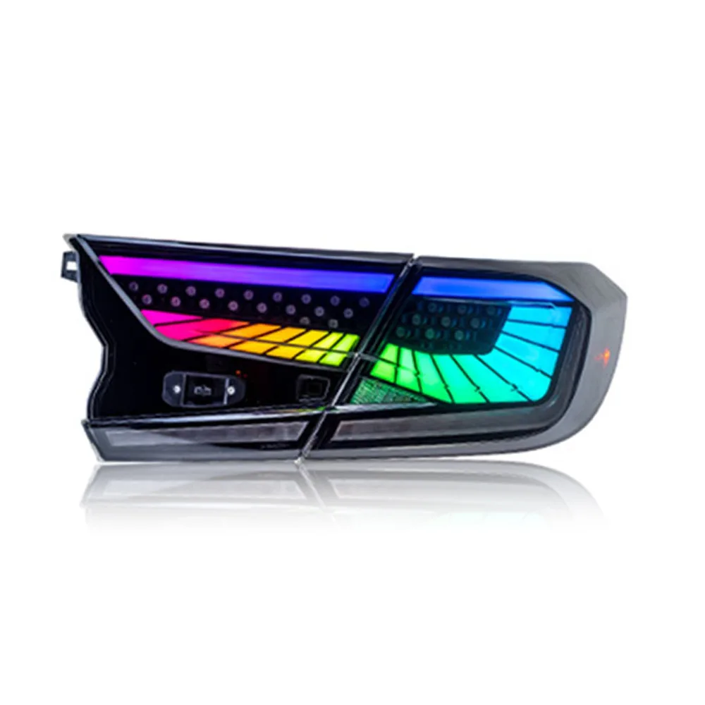 

Manufacturer Supply Tail Light 12V Variable Color RGB Mode LED Running Water Turn Tail Light For Honda Accord 2018-2022