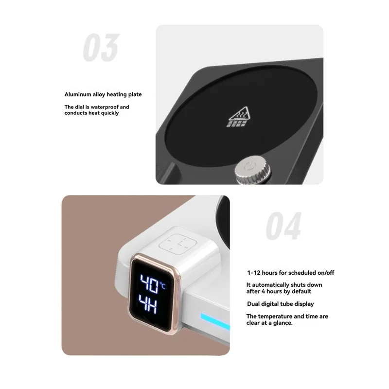 220 فولت فنجان القهوة سخان القدح الكهربائي درجة حرارة ثابتة 9 إعدادات والعتاد إبقاء الحليب الشاي لوحة التدفئة الدافئة الاتحاد الأوروبي Pluga83x