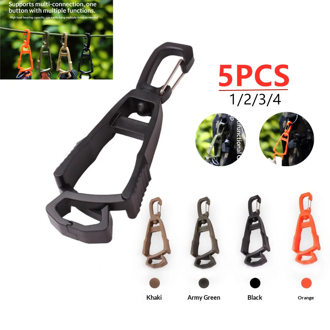 Outdoor Protective Gloves Clip Hanger Multi-purpose Safety Work Gloves Holder Anti-drop Glove Belt Clamp for Worker Construction
