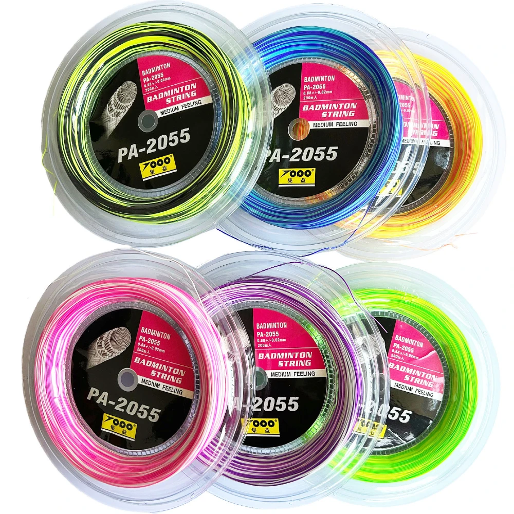 

200 м катушки для бадминтона, тонкие 0,7 мм, более высокая ремонт, 30 фунтов, эластичность, ракетка для бадминтона, аксессуары для мячей