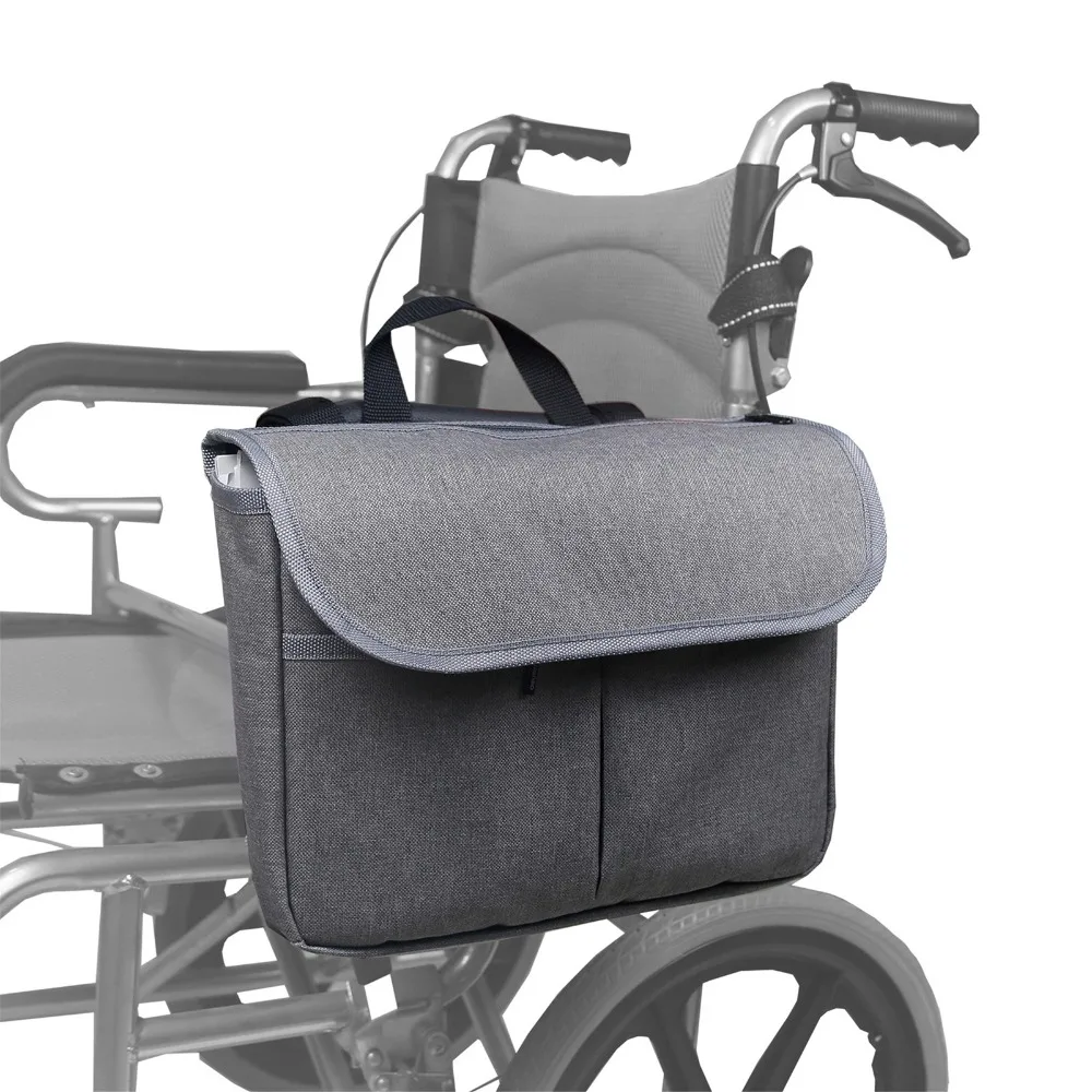 Large Capacity Walker Bag Durable Waterproof Walker Pouch Multi Pocket Easy Installation Wheelchair Storage Bag For Scooter