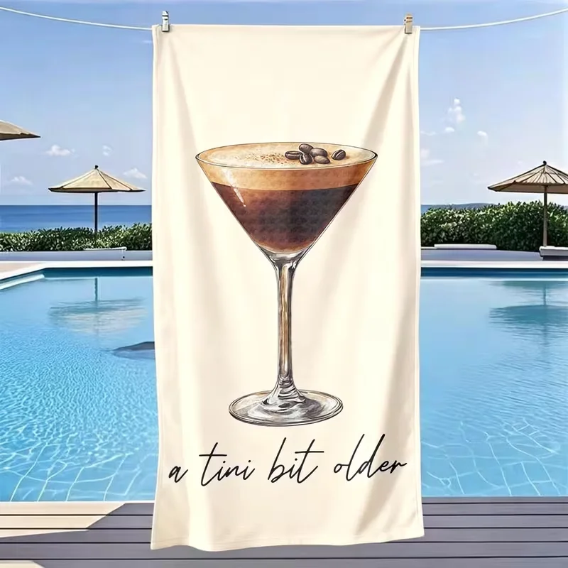 Retro Italian Summer Element Print Beach Towel Sandfree Quick Dry Towel for Beach Swimming Travel Girls Holiday