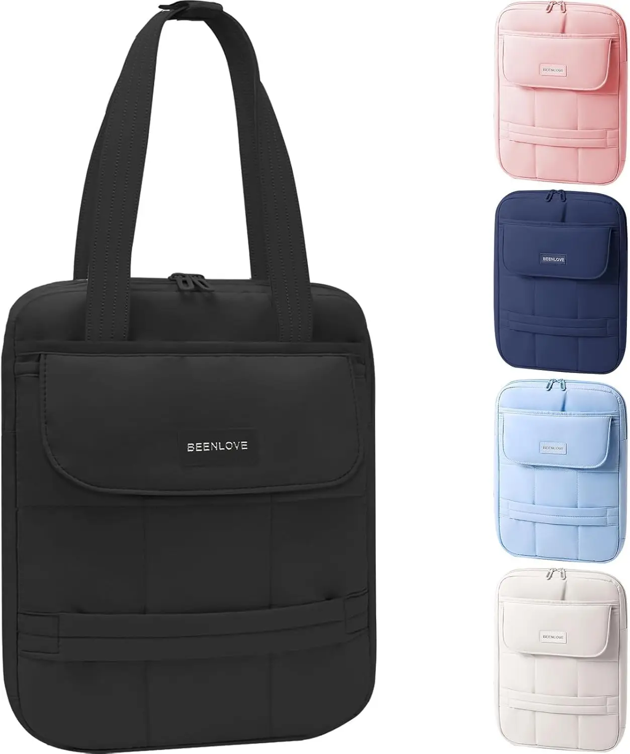 

Ультралегкий мягкий чехол для ноутбука 13-14 дюймов с ручками, совместим с MacBook Air/Pro, iPad, Dell, HP, ASUS, Lenovo, черный