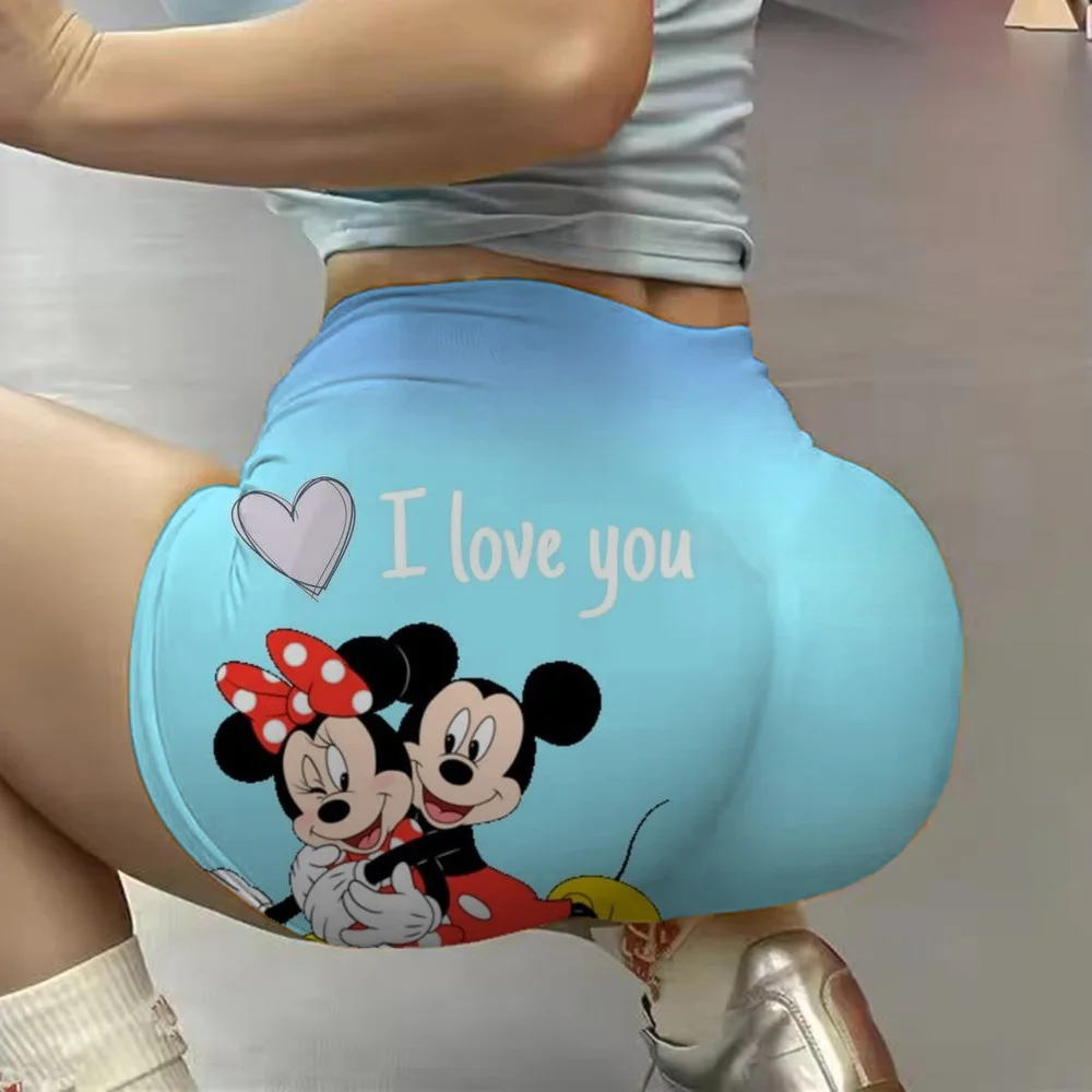 Pantaloncini da yoga push up senza cuciture Topolino per donna a vita alta allenamento fitness estivo corsa ciclismo sport pantaloncini da palestra Muj