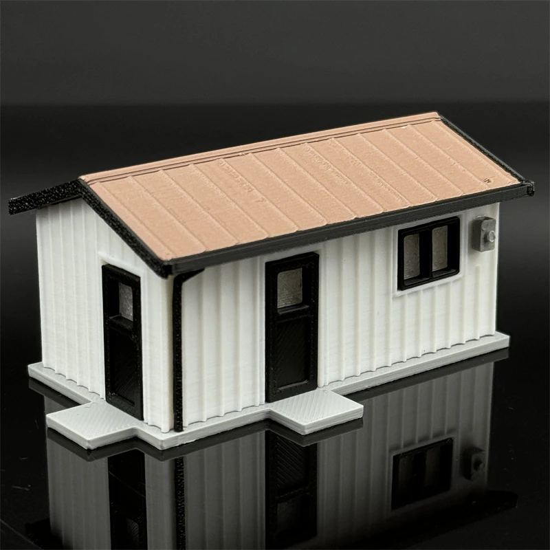 Novelty 1/87 HO Scale Guard Shack Diorama Exquisite House Miniature Model DIY Plastic Assembly Model Kits Hobby Idea Gifts