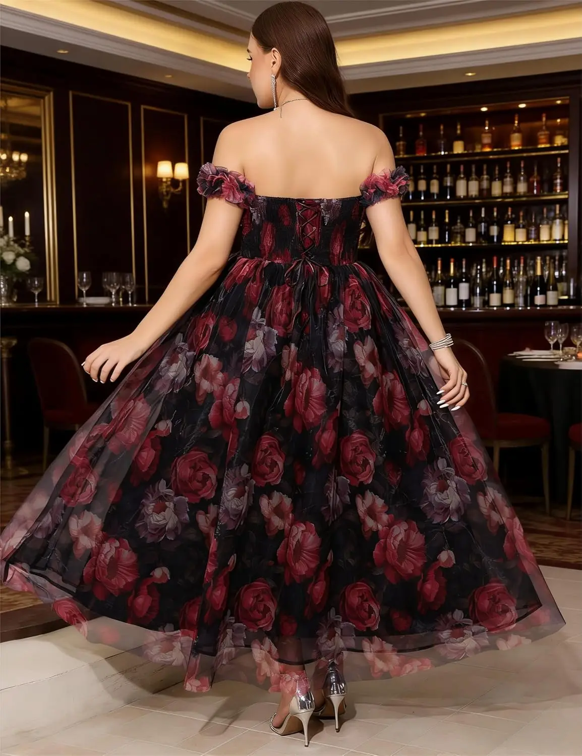 Formal Wedding Guest Cocktail Party Floral Dress