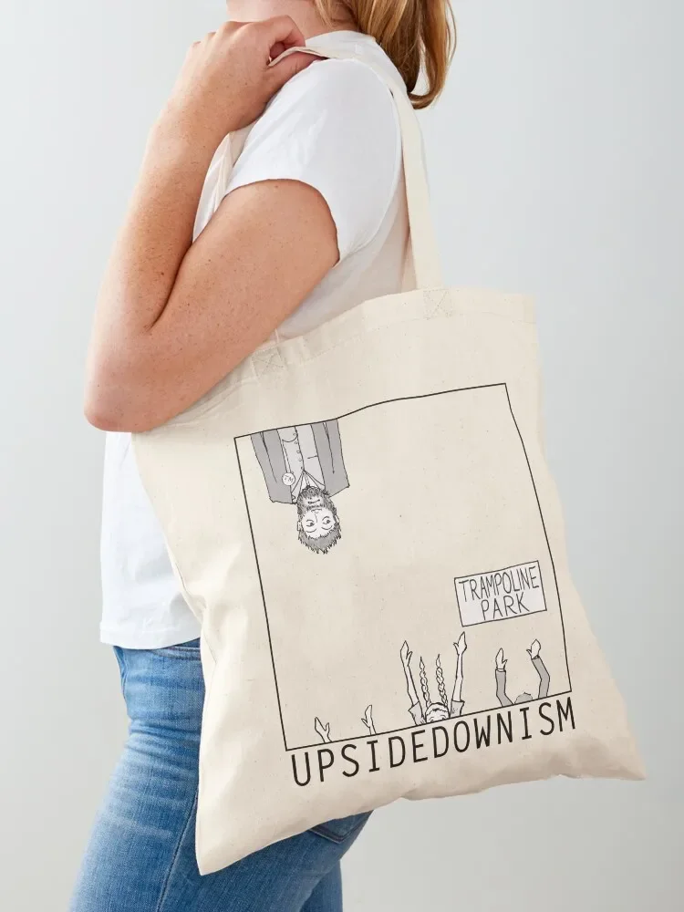 Upsidedownism Taskmaster inspired upside down man Tote Bag cute tote bag personalized tote Fabric bag