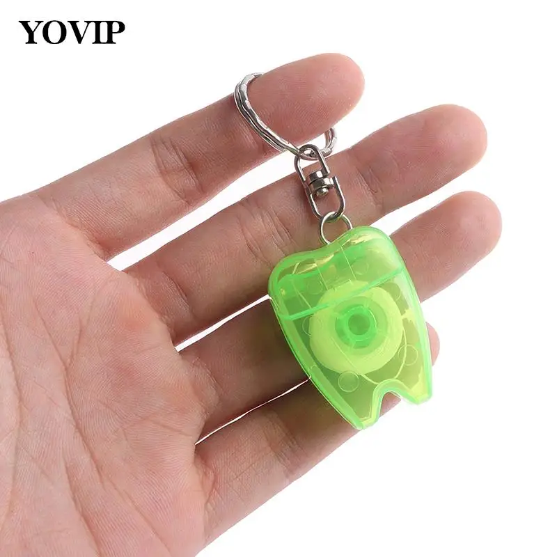 

1pcs Dental Floss Teeth Clean Keychain 15M Portable Teeth Cleaning Oral Care Tool Kit