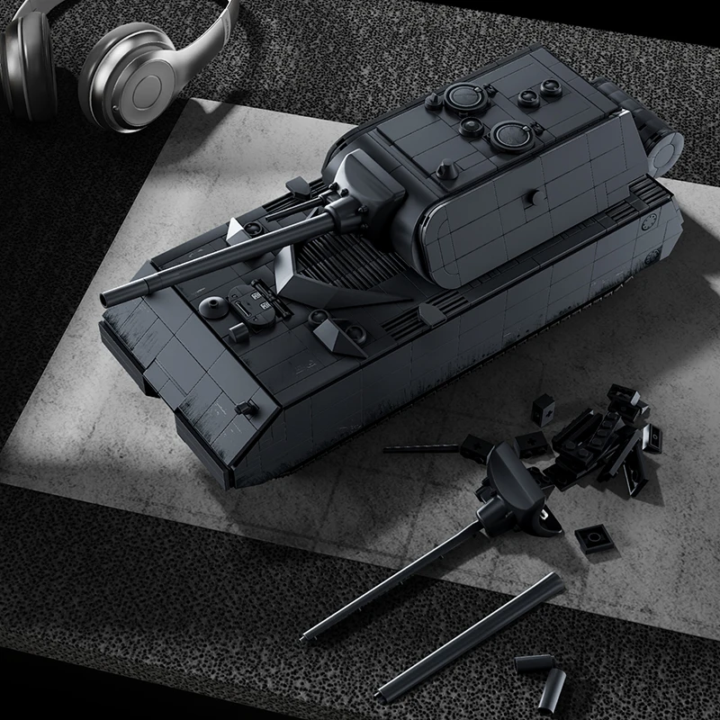 

2GO World War II Maus Super Heavy Tank Classic Edition Military Model Assembly Toy Bri Gift for Boys ABS Plastic Assembly ...