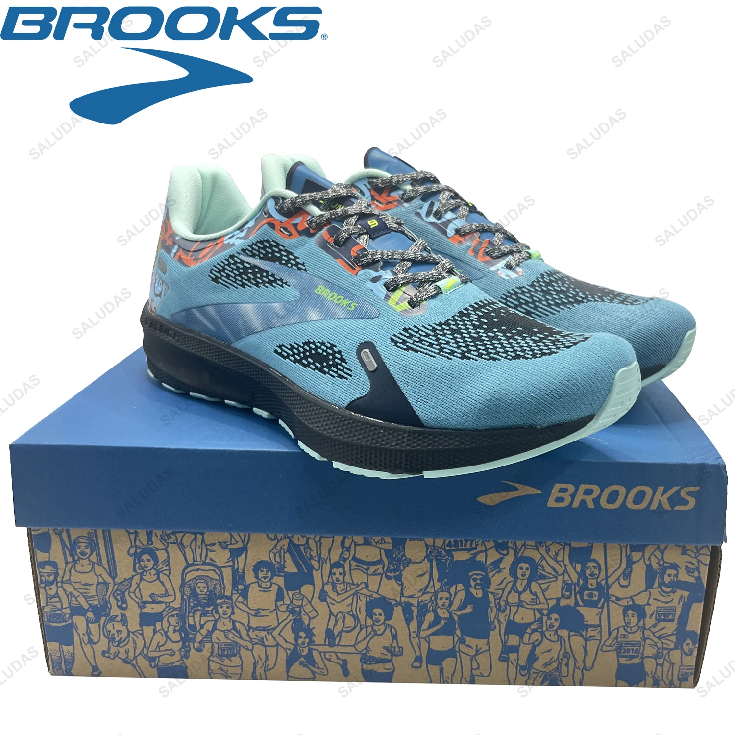 Brooks Sneakers Launch 9 Men Running Shoes Outdoor Casual Sports Shoes for Men Breathable Soft Bottom Running Training Sneakers