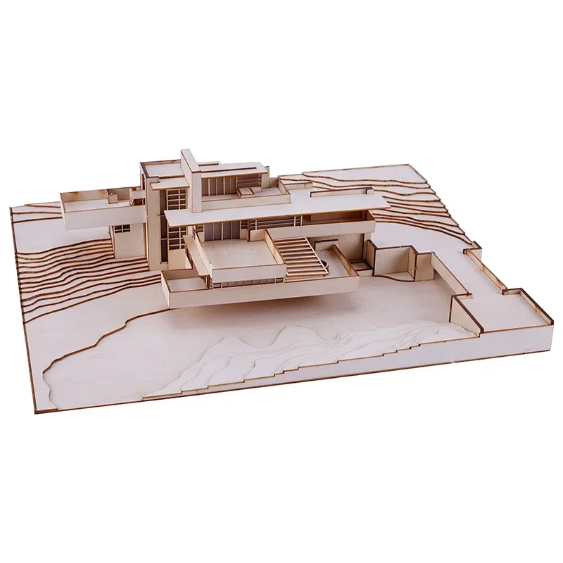 Miniature DIY Sand Table Architectural Model DIY Wooden Restaurant Model National Gallery of Art