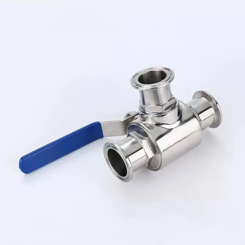 Zawór kulowy trójdrożny ręczny próżniowy KF16 KF25 KF40 KF50, zawór kulowy próżniowy typu T, ręczny zawór kulowy ze stali nierdzewnej, złączka rurowa