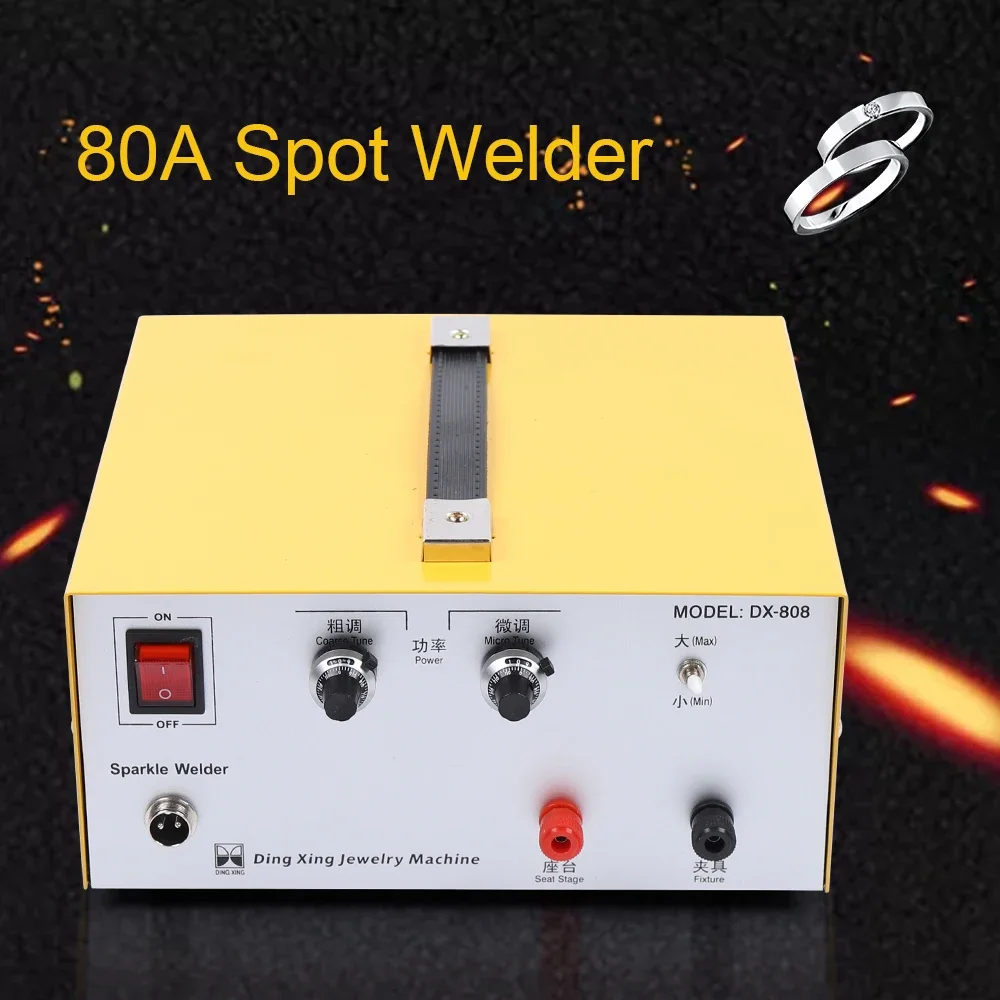 80A Pulse Spot Welder Welding Machine Gold Silver Jewelry Spot Welding Tool