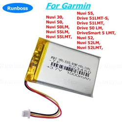 3.7V 1000mAh Navigator Battery for Garmin Drive 50 LM, 51LMT, 52LM, 52LMT, 5 LMT, Nuvi 30, 50, 50LM, Nuvi 55, 55LM,55LMT