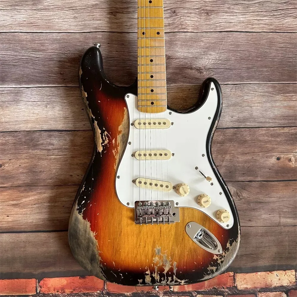 

Custom shop heavy handed relics aged old guitar maple fretboard