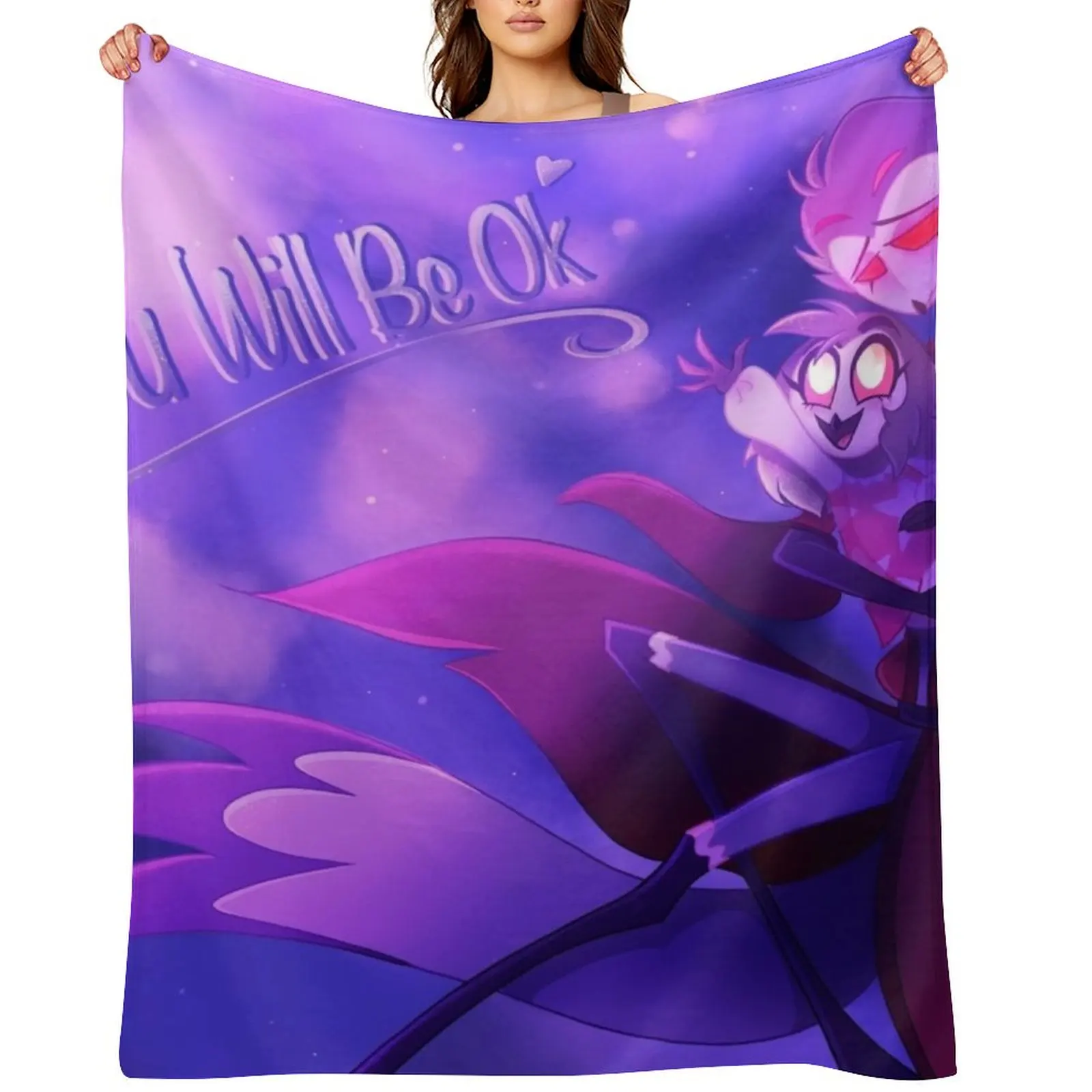 

Stolas and Octavia- Helluva Boss Throw Blanket Decorative Sofas Soft Plush Plaid heavy to sleep Decorative Beds Blankets