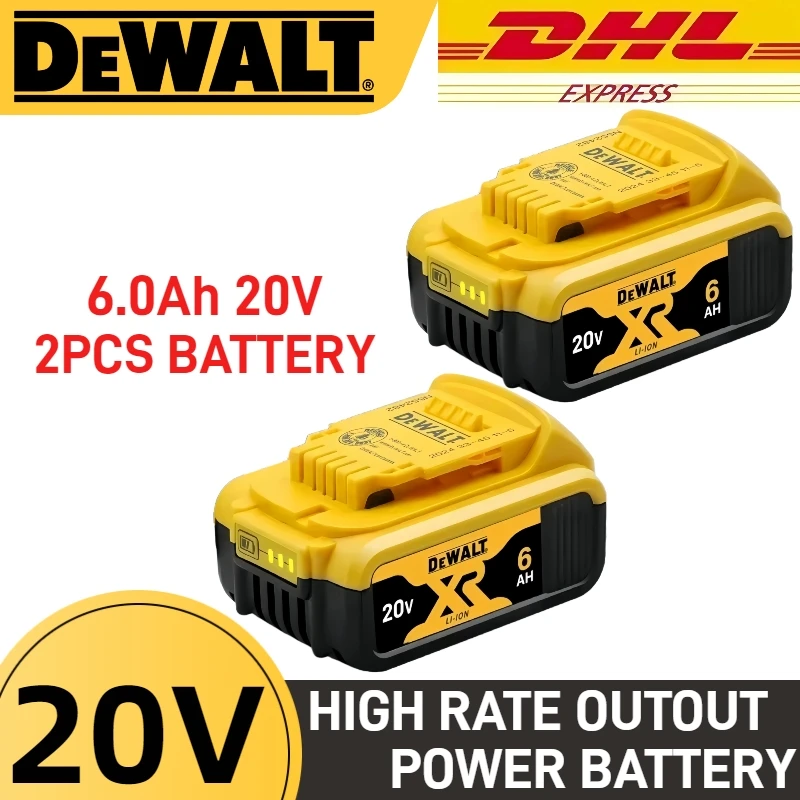 

【100% оригинал】 Аккумулятор DEWALT 20 В, 2 Ач 5 Ач 6 Ач, зарядное устройство Dewalt DCB112, 18 В 20 В MAX Dewalt DCB206 DCB205 DCB203 DCB184 аккумулятор