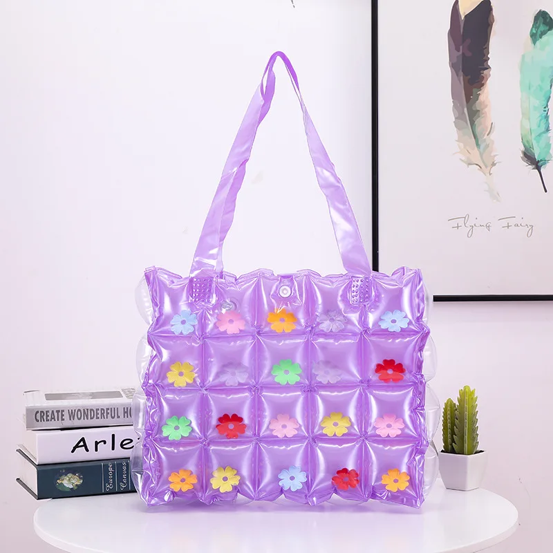 Inflatable Handbags Pvc Inflatable Bags Women\'s Beach Bags Lovely Sequins Single Shoulder Handbags Shoulder Bags messenger bag