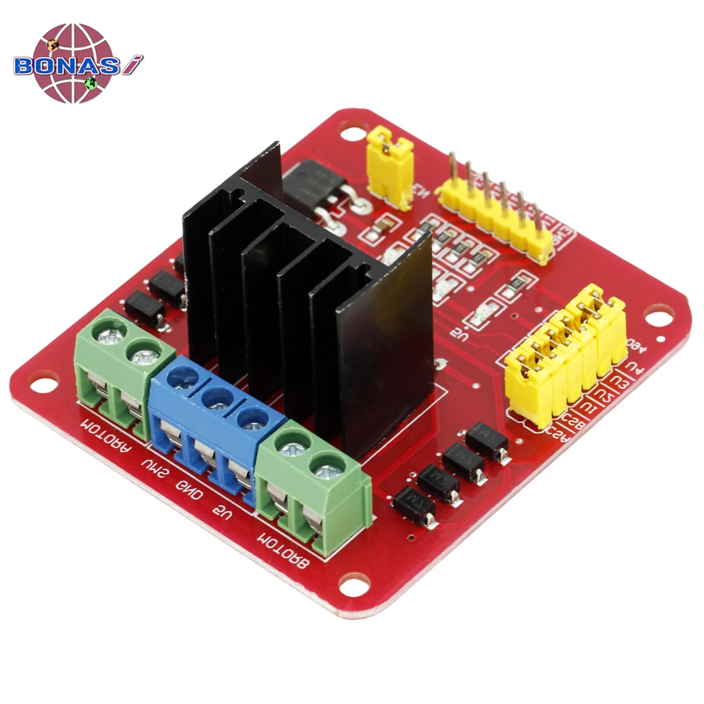 L298N DC Stepper Motor Driver Stepper Module Max 20W 2A Dual H Bridge Shield Controller Board Smart Electronics for Arduino