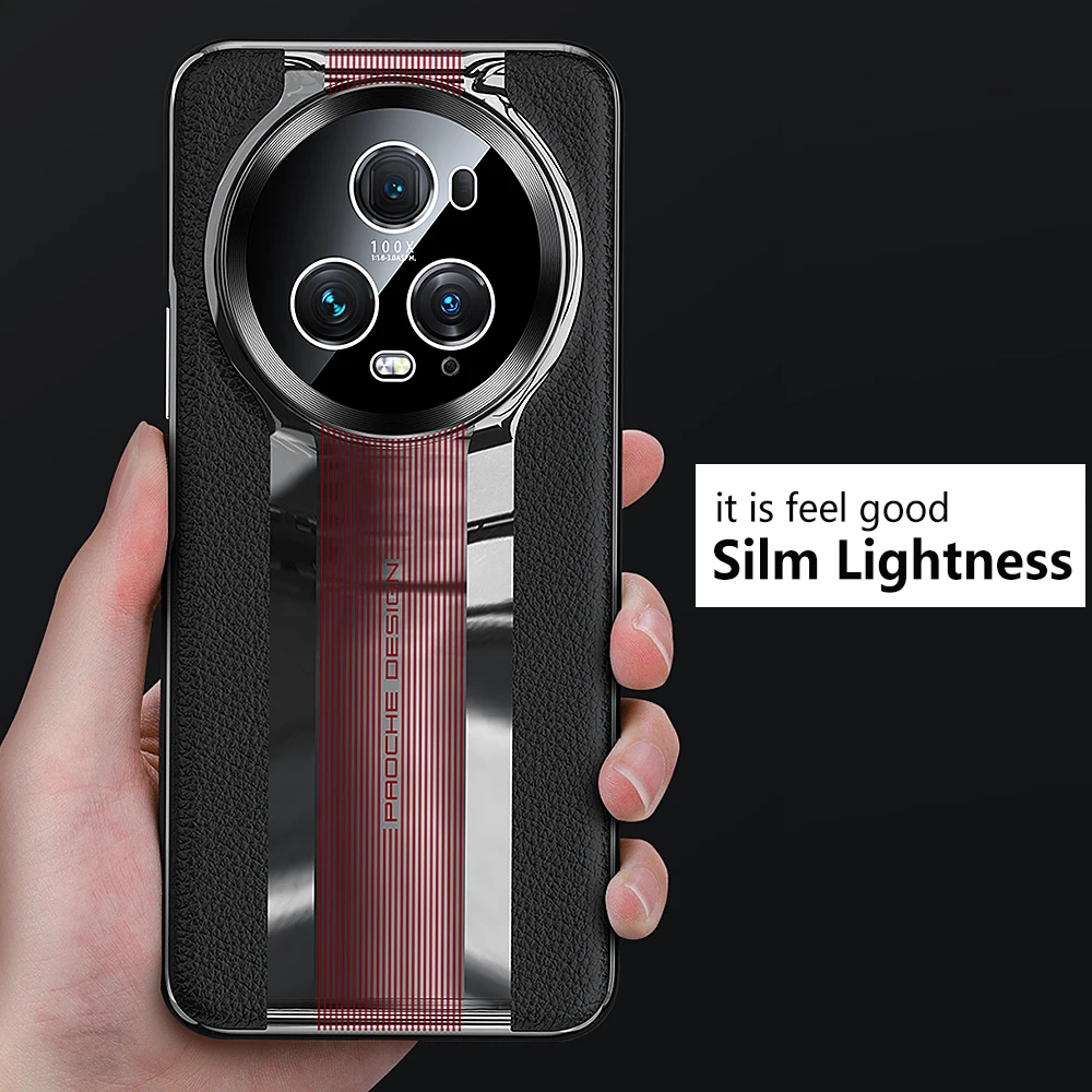 Genuine Plating Leather Case for Huawei Honor Magic 5 Pro Original Luxury 100% Natural leather Protection Hard Cover Capa