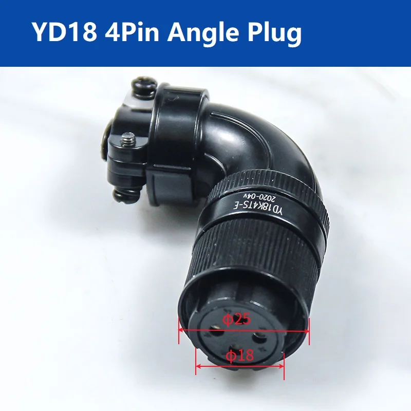 Servo Motor Connector Aviation Angle Plug Socket YD32 YD28 YD18 4Pin 7Pin 15Pin Waterproof for Fanuc Mitsubishi Mege Maxsine