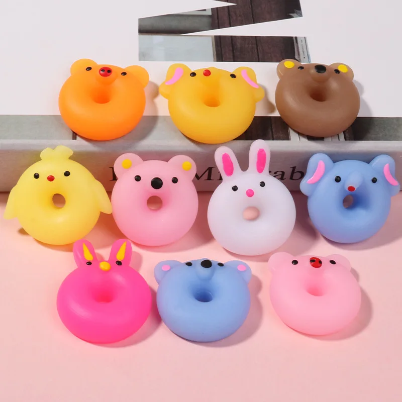 5 uds nuevo Animal PEQUEÑO Donut pellizco juguetes conejito de dibujos animados suave Mochi apretar ventilación alivio del estrés niños regalos Twister huevo juguete