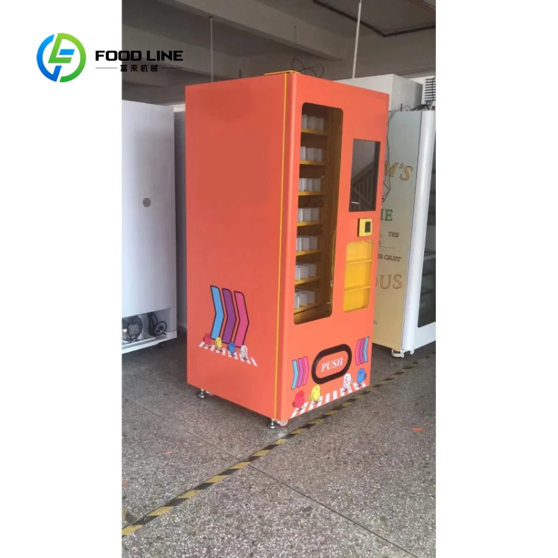Customized Touch Screen Blind Box Automatic Vending Machine Large Transparent Display Self‑Selling Equipment with Wheels