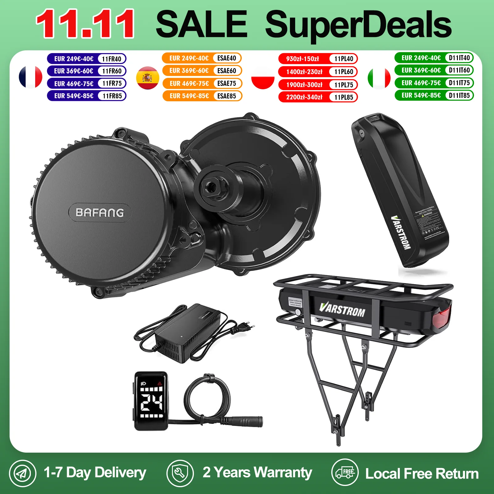 [Livraison en 3 jours] puissant moteur central Bafang 48 V 750 W BBS02B Kit de Conversion de vélo électrique pour BB 68-73mm 100mm vitesse maximale 45 km/H