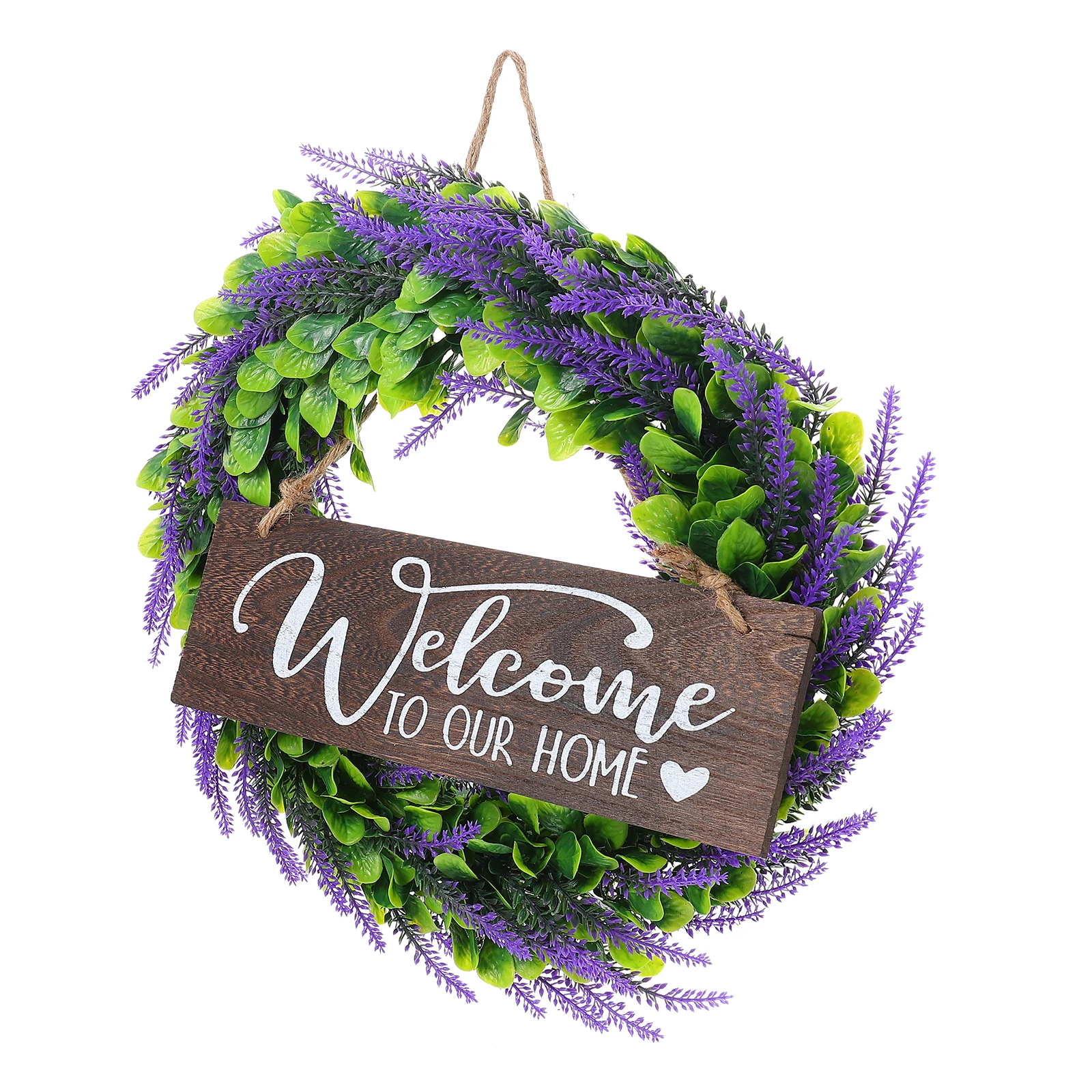 

Artificial Lavender Sign Front Door Welcome Wreath Door Decor Spring Wedding Party Bridal Shower Garland Exquisite Shape