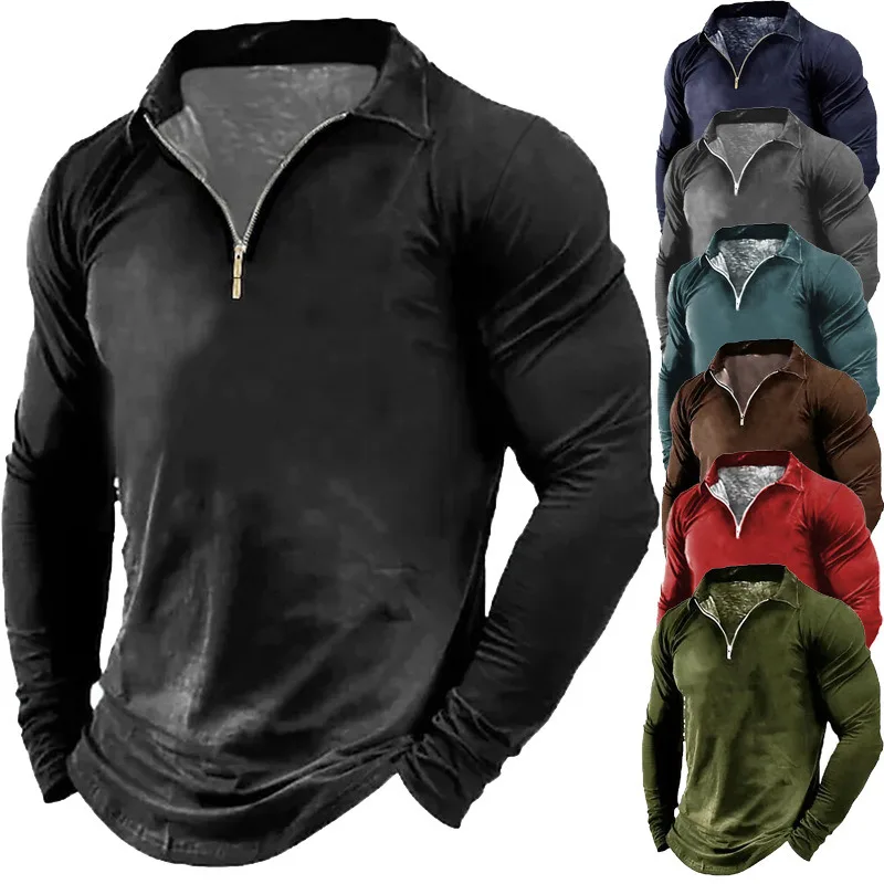 

Ветровка мужская, Теплая Флисовая кофта, повседневный пуловер, модный однотонный свитшот, Осень-зима