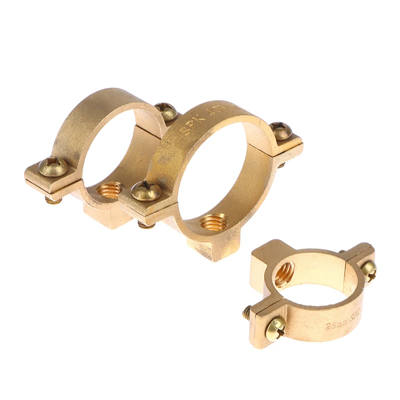 Fit 15 22 28 35 40mm OD Tube Brass M10 Pipe Clamp Bracket Support Hanger Fixed Plumbing Water