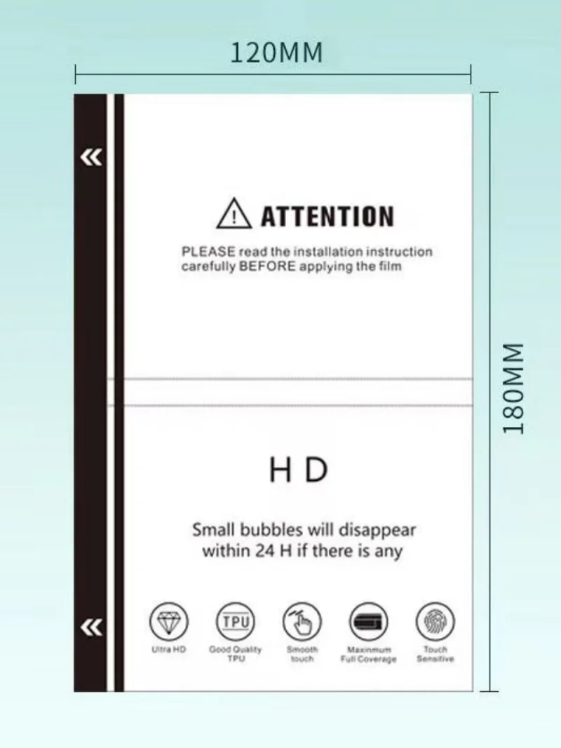 20/50 piezas máquina cortadora de 8 pulgadas película de hidrogel flexible especial-TPU HD/película de hidrogel esmerilado, protector de pantalla de teléfono móvil