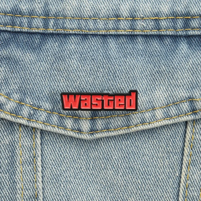 Wasted Enamel Pins Popular Video Game Loss Indicator Brooch Lapel Badge Jewelry Accessory Gifts For Players Friends